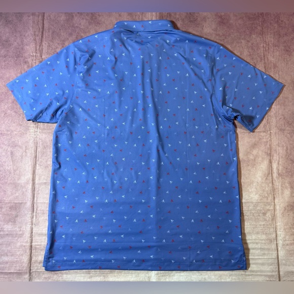 Matte Gray Polo Shirt Mens Sz XL Geometric Lightweight Stretch Golf Casual Logo - Picture 12 of 14